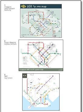 Singapore MRT & LRT train / rail map